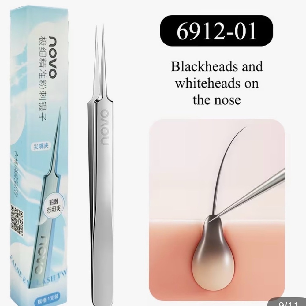 NEW 🤩 💅 NOVO Silver Precision Grooming Tool For Eyelashes, Brows or Nail decals - Picture 5 of 5